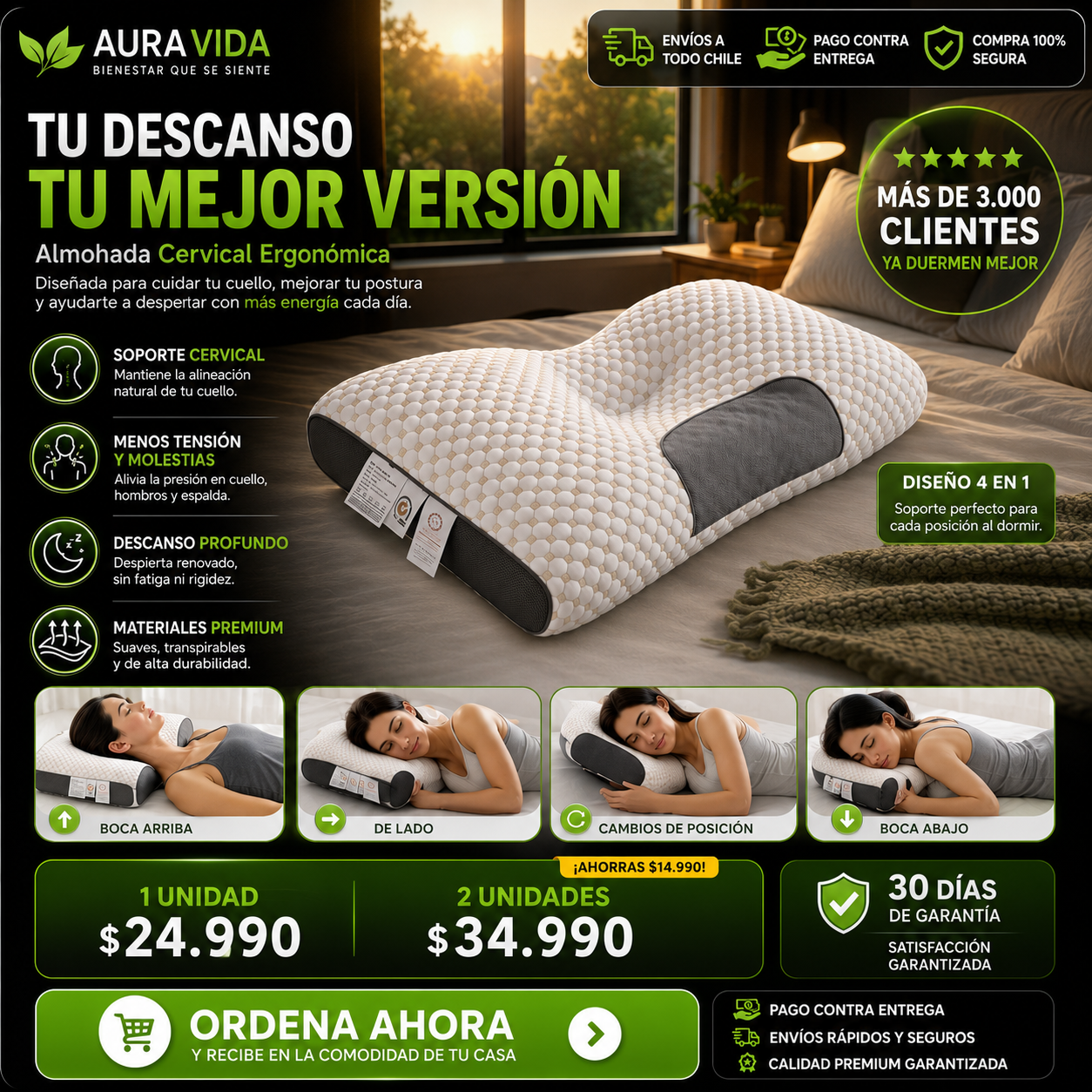 Almohada Cervical Ergonómica