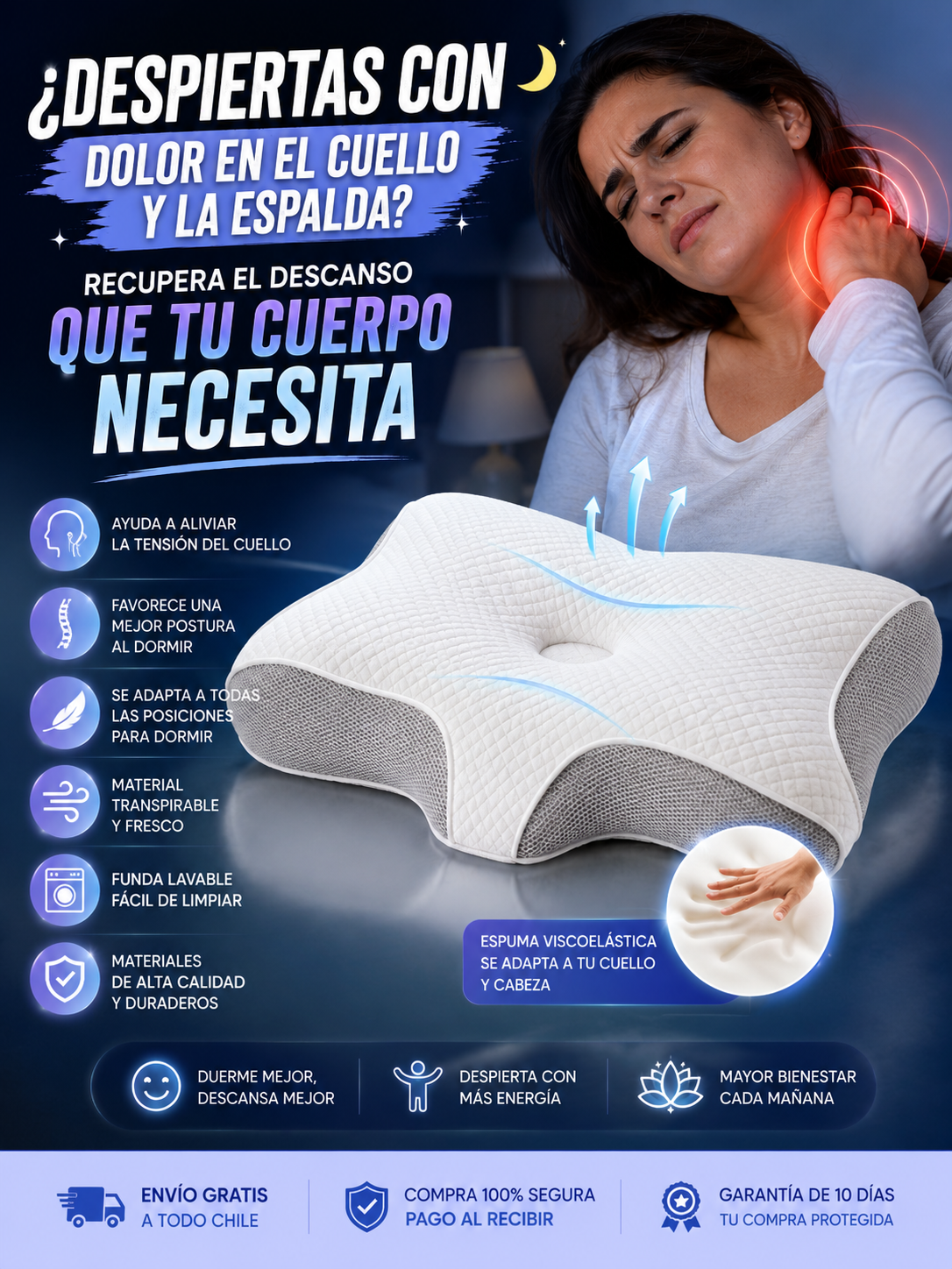 Almohada Cervical Ergonómica