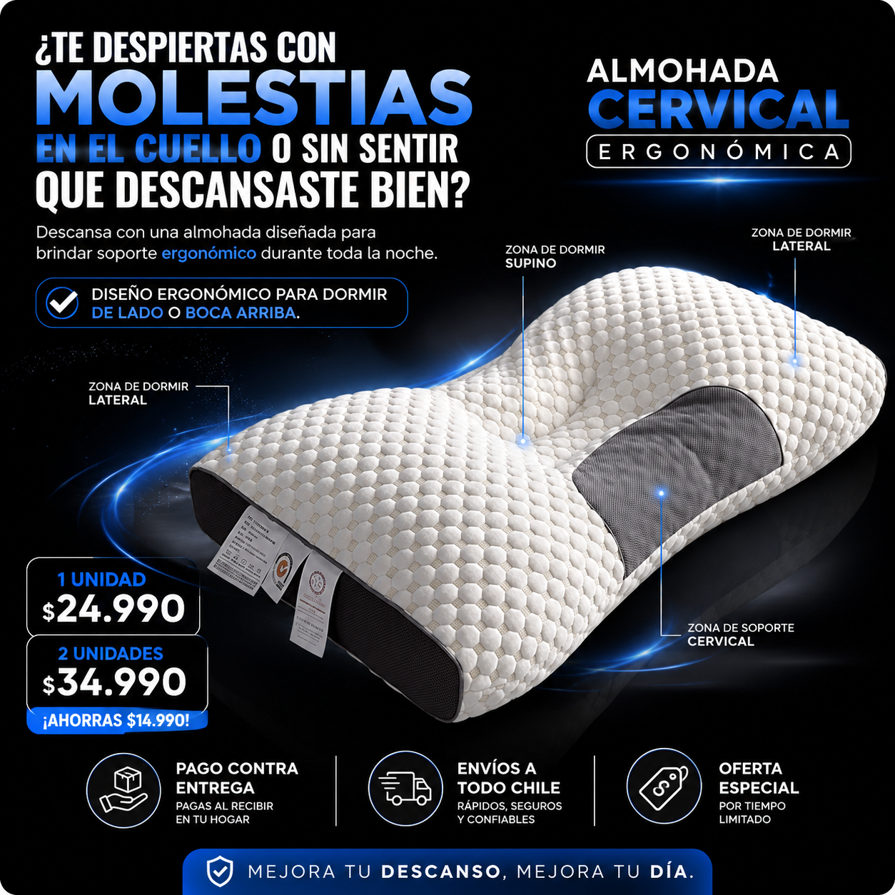 Almohada Cervical Ergonómica