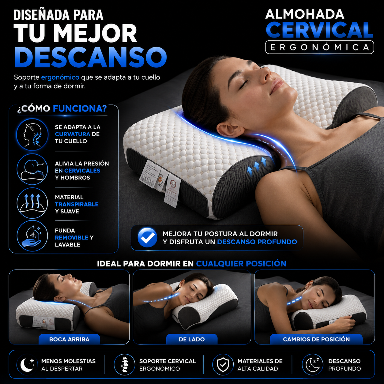 Almohada Cervical Ergonómica
