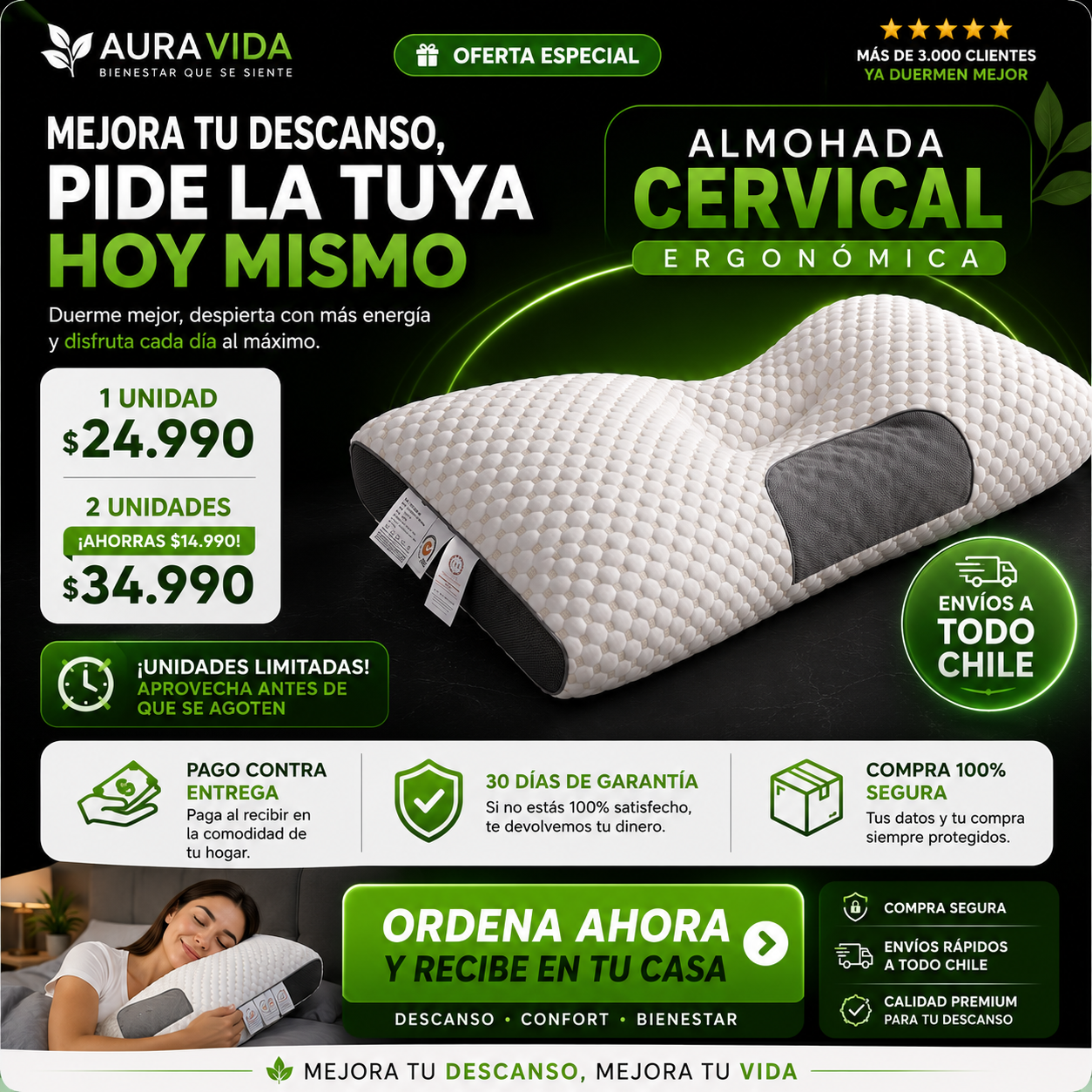 Almohada Cervical Ergonómica