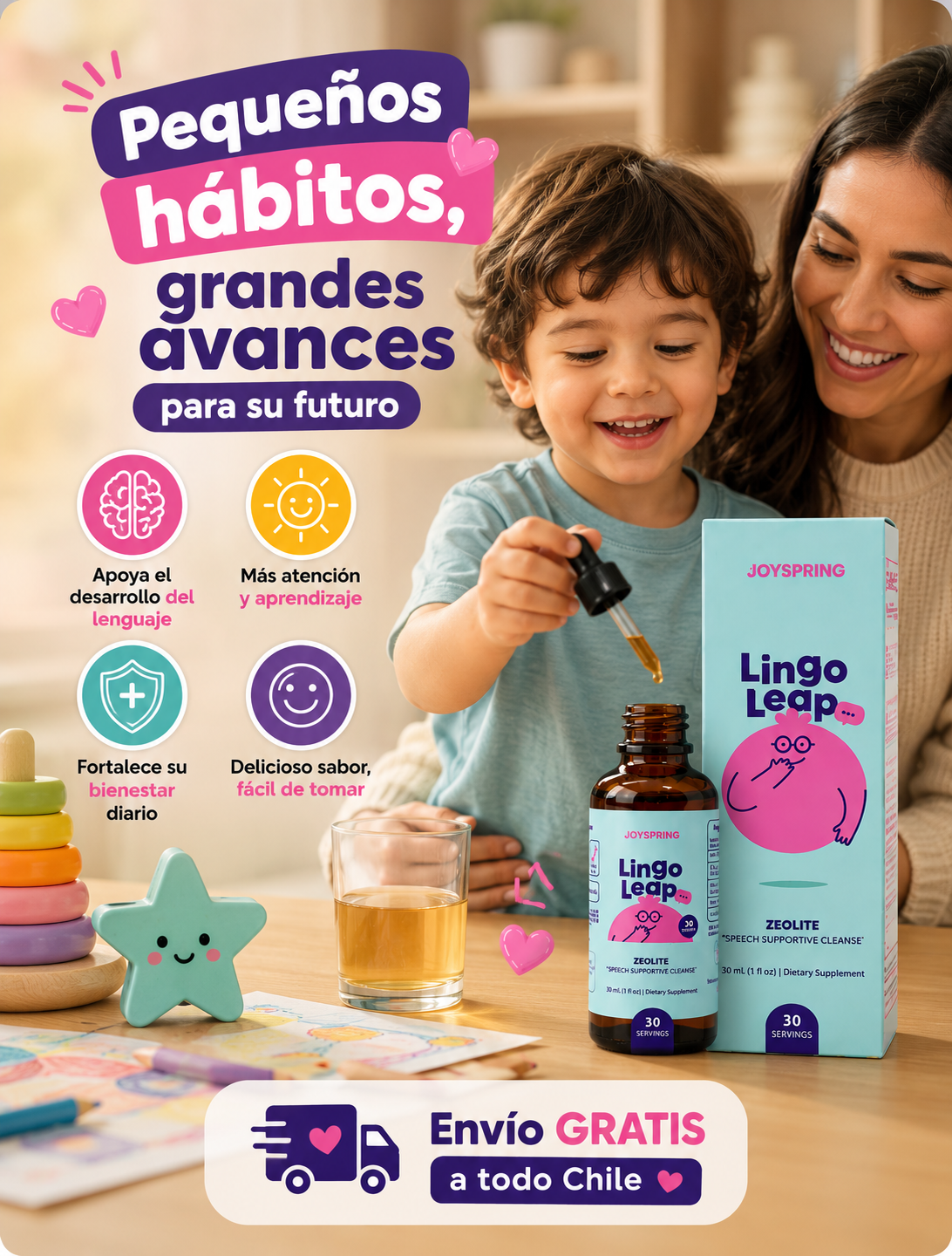 Lingo Leap™  Suplemento líquido infantil