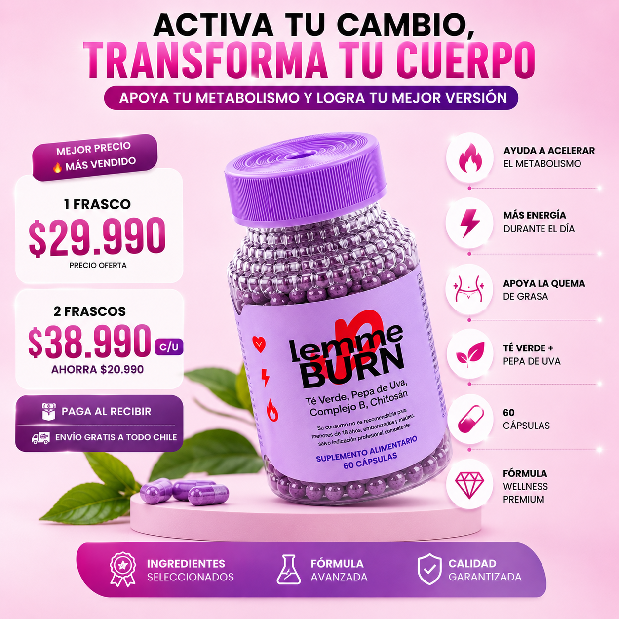 LEMME BURN 60 capsulas